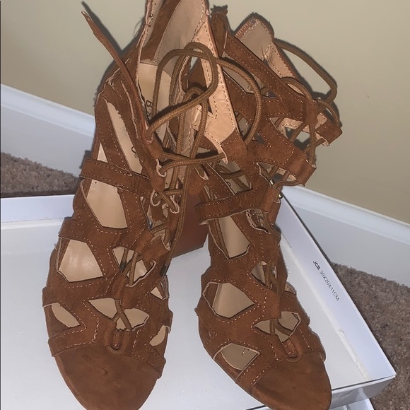 Cute Brown Strappy Booties - Picture 2 of 4